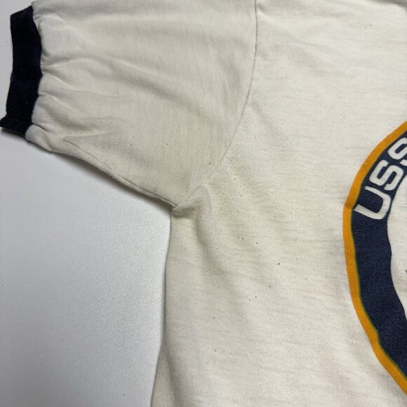 Vintage 80s USS Enterprise CVN-65 US Navy T Shirt Adult S/M USA - Picture 4 of 16